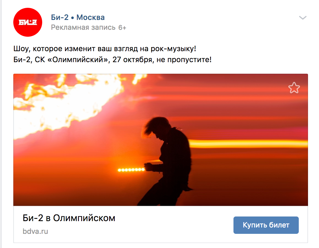 Материал кампании: Концерт Би-2 в Олимпийском.